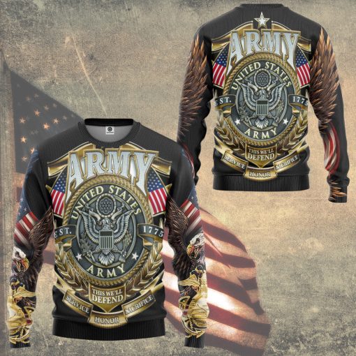 Gearhumans 3D US Veteran This We Are Defend Custom Hoodie Tshirt Apparel - Image 10