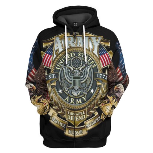 Gearhumans 3D US Veteran This We Are Defend Custom Hoodie Tshirt Apparel - Image 4