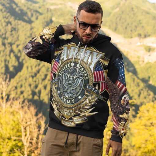 Gearhumans 3D US Veteran This We Are Defend Custom Hoodie Tshirt Apparel - Image 14