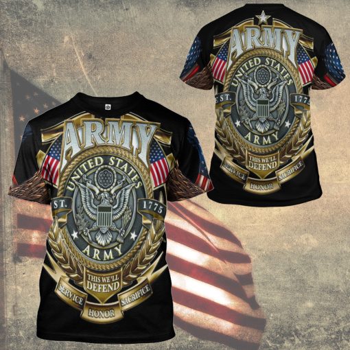 Gearhumans 3D US Veteran This We Are Defend Custom Hoodie Tshirt Apparel - Image 11