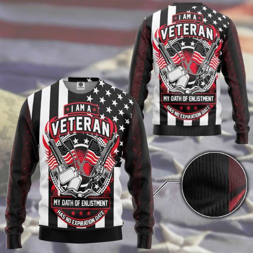 Gearhumans 3D US I Am VeteranCustom Hoodie Tshirt Apparel