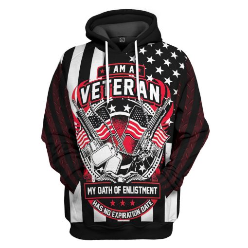 Gearhumans 3D US I Am VeteranCustom Hoodie Tshirt Apparel