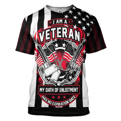 Gearhumans 3D US I Am VeteranCustom Hoodie Tshirt Apparel