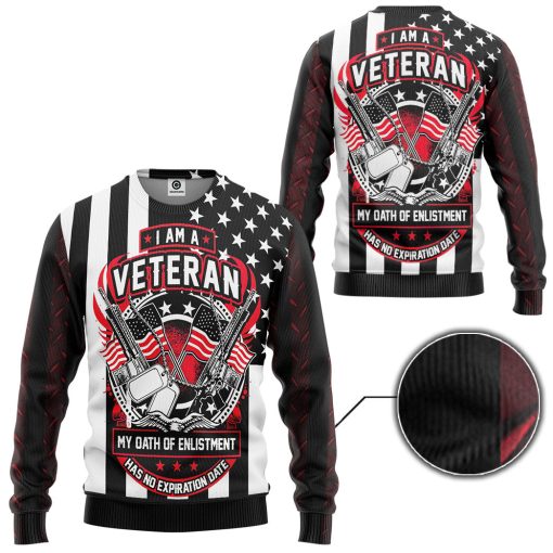 Gearhumans 3D US I Am VeteranCustom Hoodie Tshirt Apparel