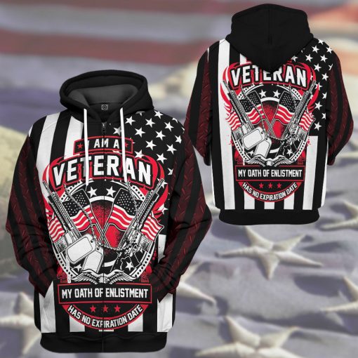 Gearhumans 3D US I Am VeteranCustom Hoodie Tshirt Apparel