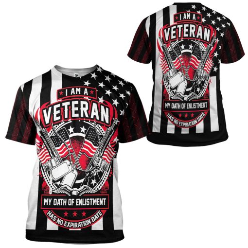 Gearhumans 3D US I Am VeteranCustom Hoodie Tshirt Apparel