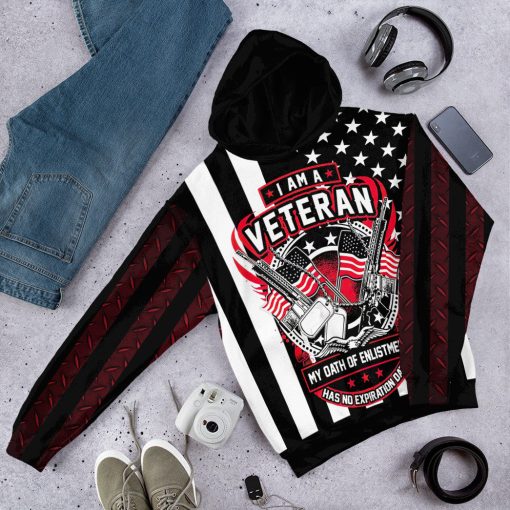 Gearhumans 3D US I Am VeteranCustom Hoodie Tshirt Apparel