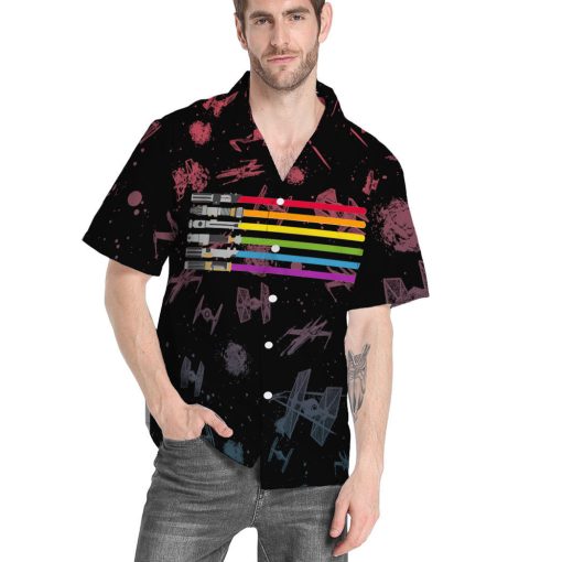Gearhumans 3D S.W May The Pride Be With You Custom Hawaiian Shirt - Image 4