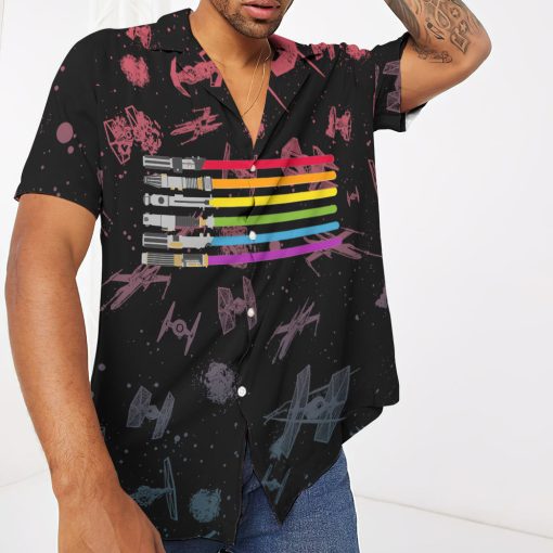 Gearhumans 3D S.W May The Pride Be With You Custom Hawaiian Shirt - Image 3