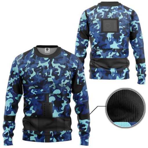 Gearhumans 3D Stormstrooper x US Navy Custom Hoodie Tshirt Apparel