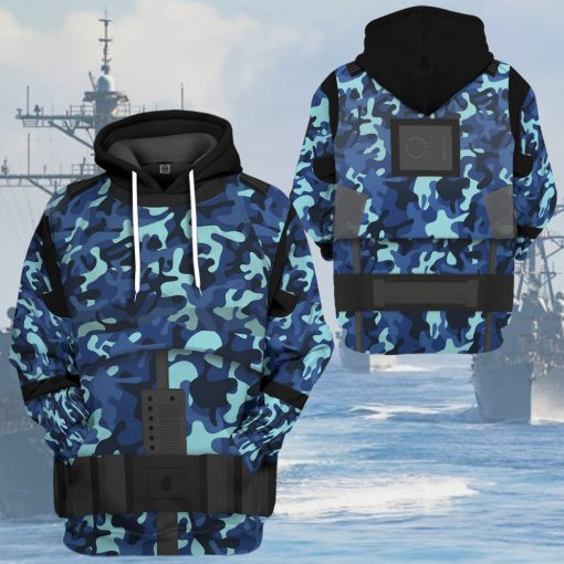 Gearhumans 3D Stormstrooper x US Navy Custom Hoodie Tshirt Apparel