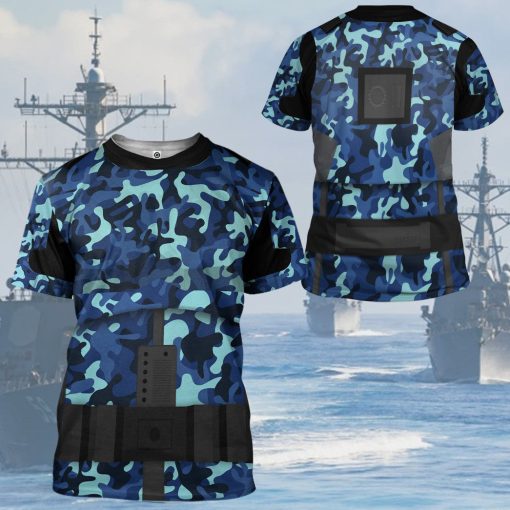 Gearhumans 3D Stormstrooper x US Navy Custom Hoodie Tshirt Apparel