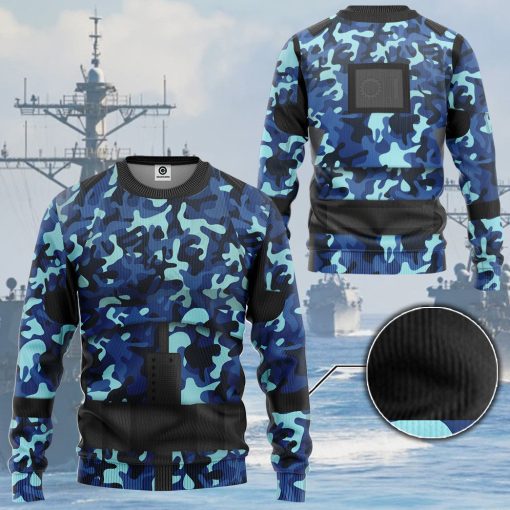 Gearhumans 3D Stormstrooper x US Navy Custom Hoodie Tshirt Apparel
