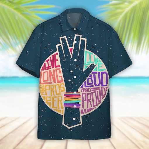 Gearhumans 3D S.T Pride Vulcan Salute Custom Hawaiian Shirt - Image 7
