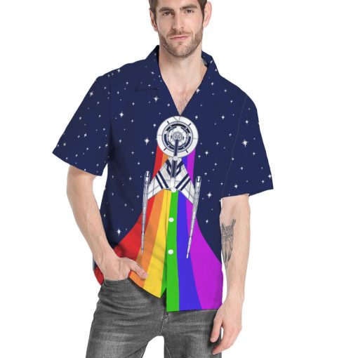 Gearhumans 3D S.T Pride Rainbow Emblem Custom Hawaiian Shirt - Image 5