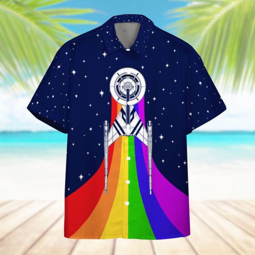 Gearhumans 3D S.T Pride Rainbow Emblem Custom Hawaiian Shirt - Image 7