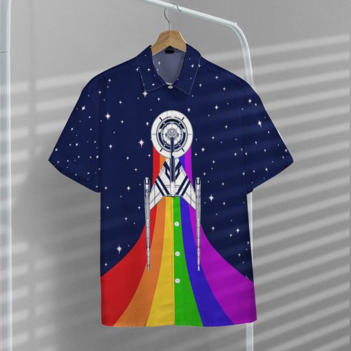 Gearhumans 3D S.T Pride Rainbow Emblem Custom Hawaiian Shirt - Image 6