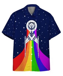 Gearhumans 3D S.T Pride Rainbow Emblem Custom Hawaiian Shirt