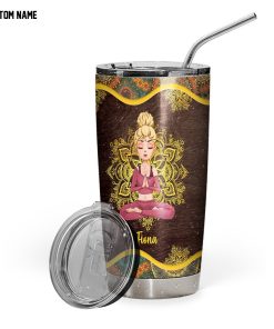 Gearhumans 3D Mamaste Hot Moms Do Hot Yoga Custom Name Tumbler