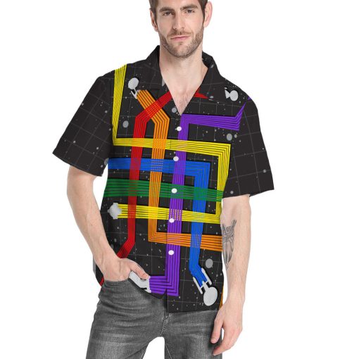 Gearhumans 3D S.T Spacecrafts Pride Month Custom Hawaiian Shirt - Image 4