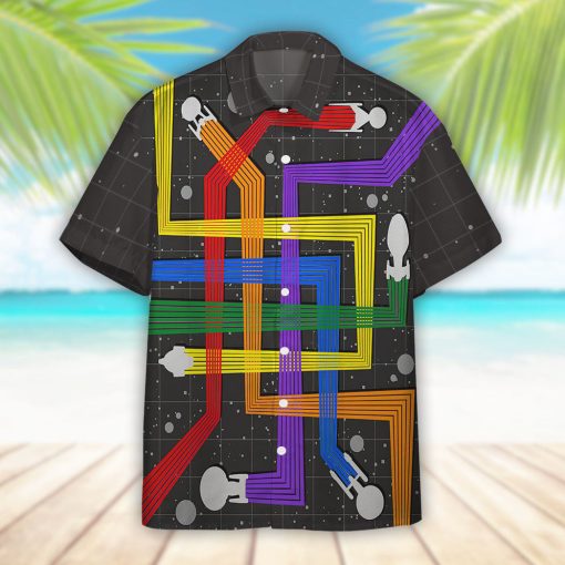 Gearhumans 3D S.T Spacecrafts Pride Month Custom Hawaiian Shirt - Image 3