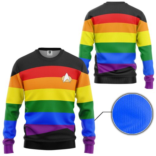 Gearhumans 3D LGBT Pride Month S.T The Next Generation 1987 1994 Custom Tshirt Hoodie Apparel 7 Gearhumans 3D LGBT Pride Month S.T The Next Generation 1987 1994 Custom Tshirt Hoodie Apparel - Image 7