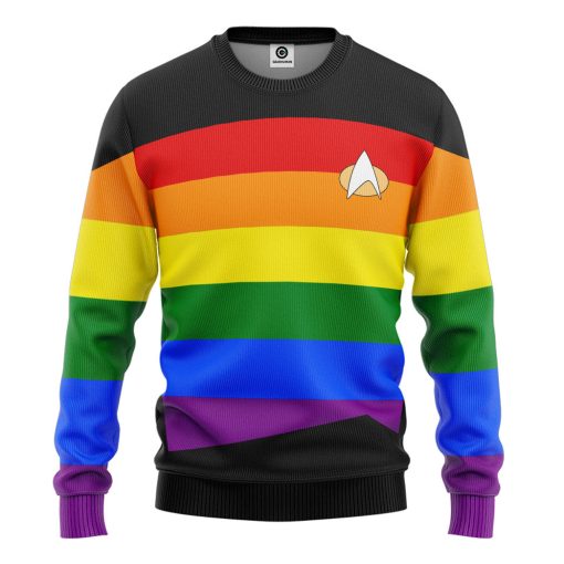Gearhumans 3D LGBT Pride Month S.T The Next Generation 1987 1994 Custom Tshirt Hoodie Apparel 2 Gearhumans 3D LGBT Pride Month S.T The Next Generation 1987 1994 Custom Tshirt Hoodie Apparel - Image 2