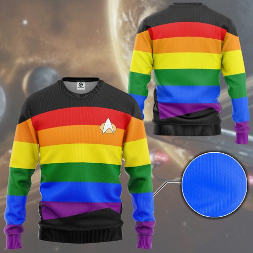 Gearhumans 3D LGBT Pride Month S.T The Next Generation 1987 1994 Custom Tshirt Hoodie Apparel 11 Gearhumans 3D LGBT Pride Month S.T The Next Generation 1987 1994 Custom Tshirt Hoodie Apparel - Image 11