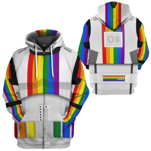 Gearhumans 3D S.W Stormtrooper LGBT Pride Month Custom Tshirt Hoodie Apparelpr