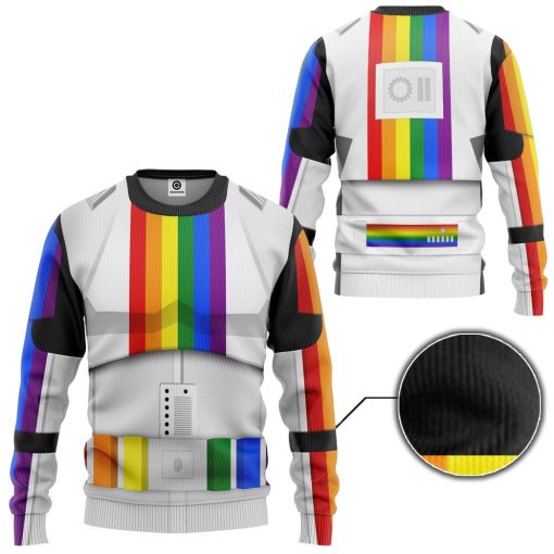 Gearhumans 3D S.W Stormtrooper LGBT Pride Month Custom Tshirt Hoodie Apparelpr