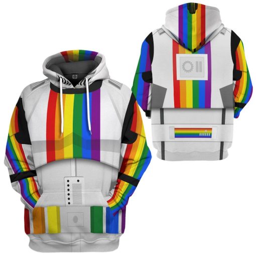 Gearhumans 3D S.W Stormtrooper LGBT Pride Month Custom Tshirt Hoodie Apparelpr