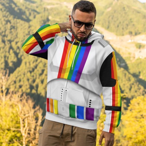 Gearhumans 3D S.W Stormtrooper LGBT Pride Month Custom Tshirt Hoodie Apparelpr