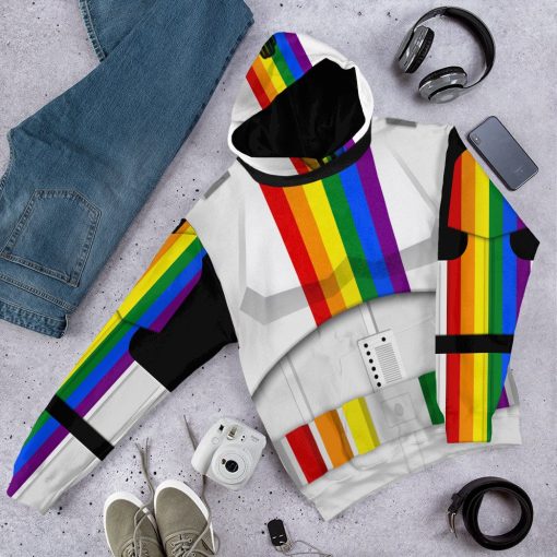 Gearhumans 3D S.W Stormtrooper LGBT Pride Month Custom Tshirt Hoodie Apparelpr