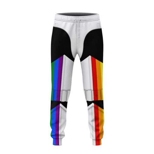 Gearhumans 3D S.W Stormtrooper LGBT Pride Month Custom Sweatpants - Image 2