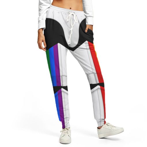 Gearhumans 3D S.W Stormtrooper LGBT Pride Month Custom Sweatpants - Image 4