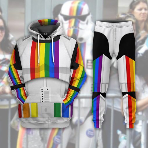 Gearhumans 3D S.W Stormtrooper LGBT Pride Month Custom Sweatpants - Image 6