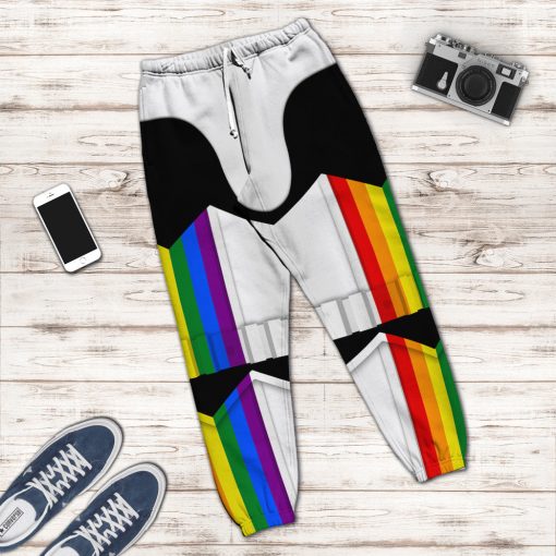 Gearhumans 3D S.W Stormtrooper LGBT Pride Month Custom Sweatpants - Image 5