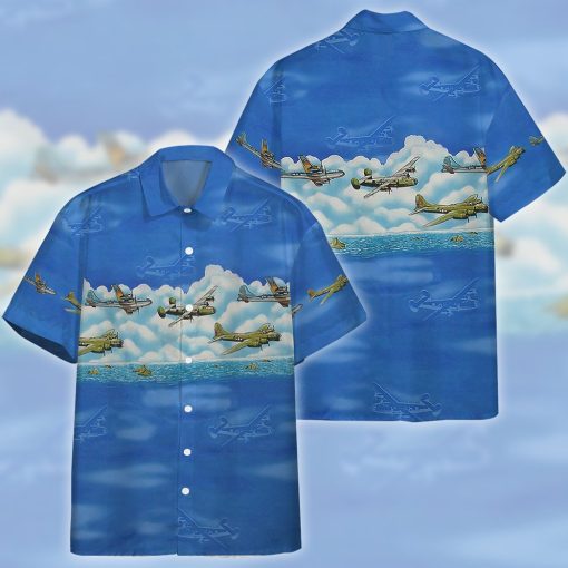 Gearhumans 3D Blue Aircrafts Custom Hawaii Shirt - Image 6