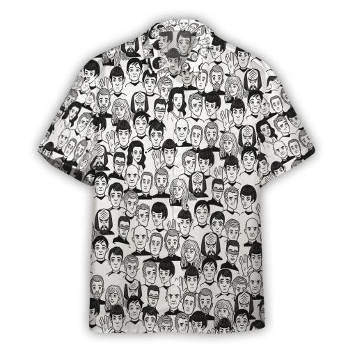 Gearhumans 3D S.T And Faces Black And White Ver Custom Hawaiian Shirt 1 Gearhumans 3D S.T And Faces Black And White Ver Custom Hawaiian Shirt