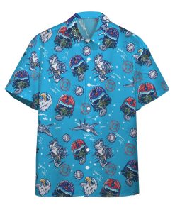 Gearhumans 3D Top Gun Wingman Custom Hawaiian Shirt