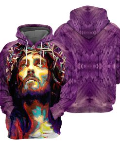 Gearhumans Violet Jesus - 3D All Over Printed Shirt