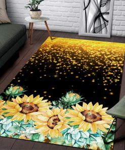 Gearhumans Sunflower Mandala Star Rug