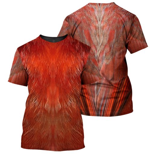 Gearhumans Cardinal Bird - 3D All Over Printed Shirt - Image 3