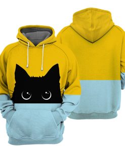 Gearhumans Sneaky Black Cat - 3D All Over Printed Shirt