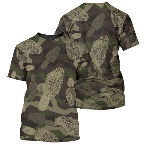 Gearhumans Morel Mushroom Camo - 3D All Over Printed Shirt