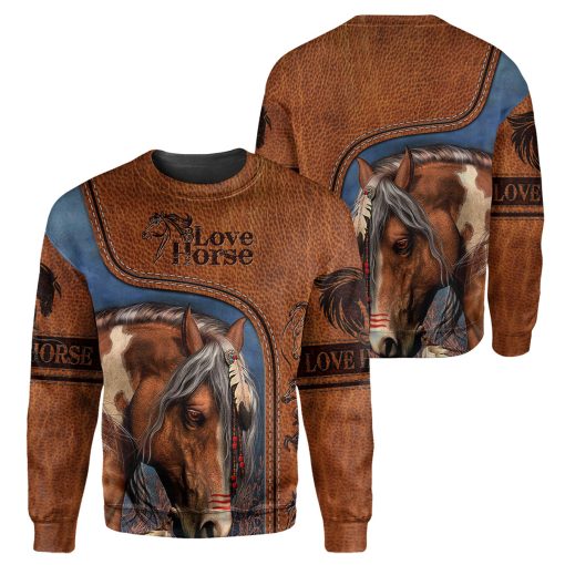 Gearhumans Brown Horse - 3D All Over Printed Shirt - Image 2