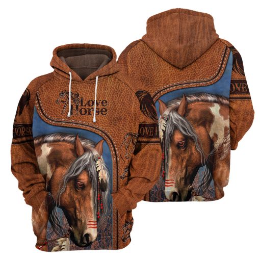 Gearhumans Brown Horse - 3D All Over Printed Shirt