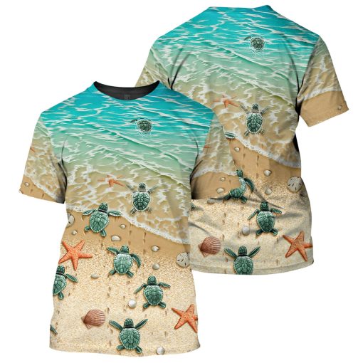 Gearhumans Sea Turtle - 3D All Over Printed Shirt