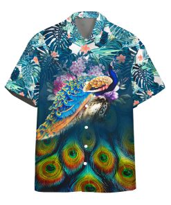 Gearhumans 3D Peacock Custom Hawaii Shirt