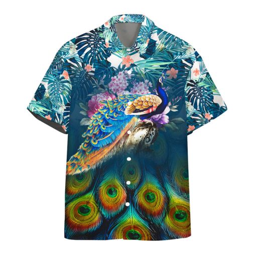 Gearhumans 3D Peacock Custom Hawaii Shirt